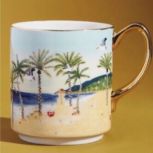 Anthropologie Christmas in LA mug new in box